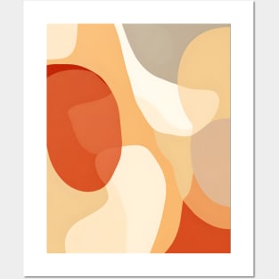 Abstract Warm Boho Shapes Posters and Art